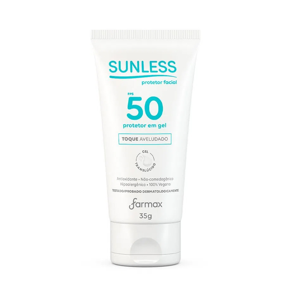 Protetor Solar Sunless Facial FPS 50 Gel Toque Aveludado 35g