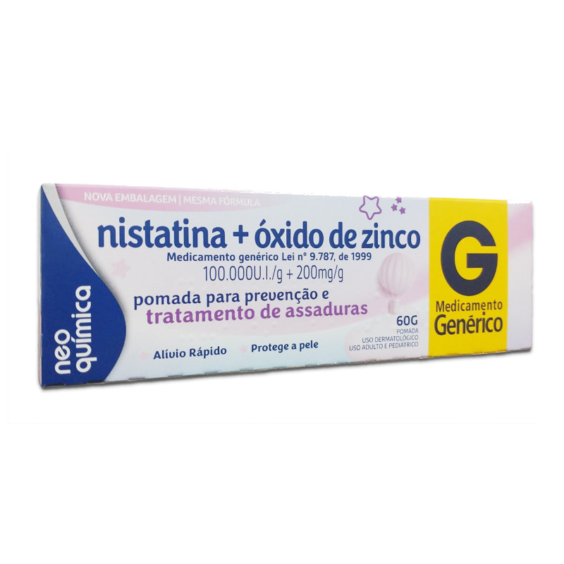 Nistatina + Óxido de Zinco Pomada 60g Genérico Neo Química