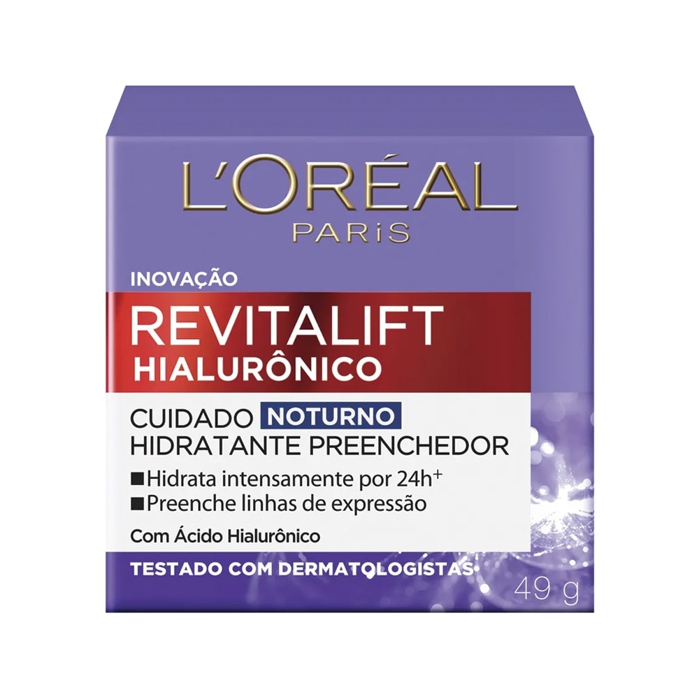 Revitalift Hialurônico Loréal Hidratante Preenchedor Noturno 49g