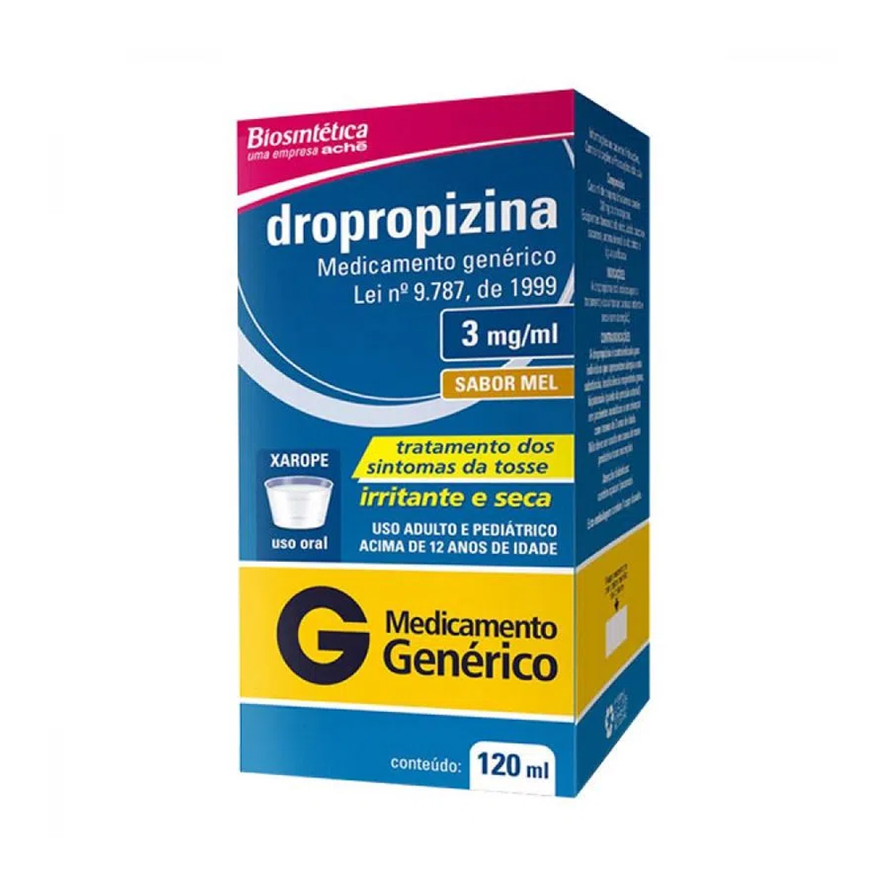 Dropropizina Xarope Adulto 120ml Genérico Biosintética