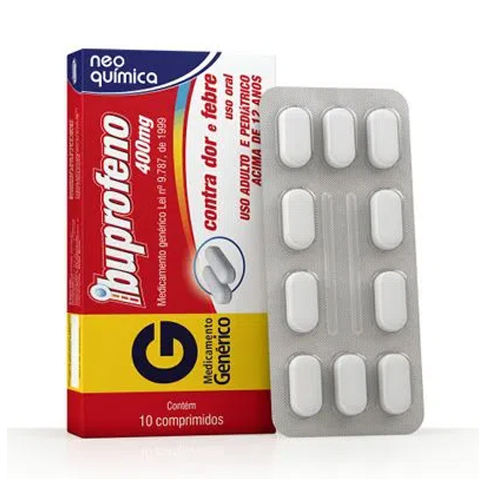 Ibuprofeno 400mg com 10 Comprimidos Genérico Neo Química